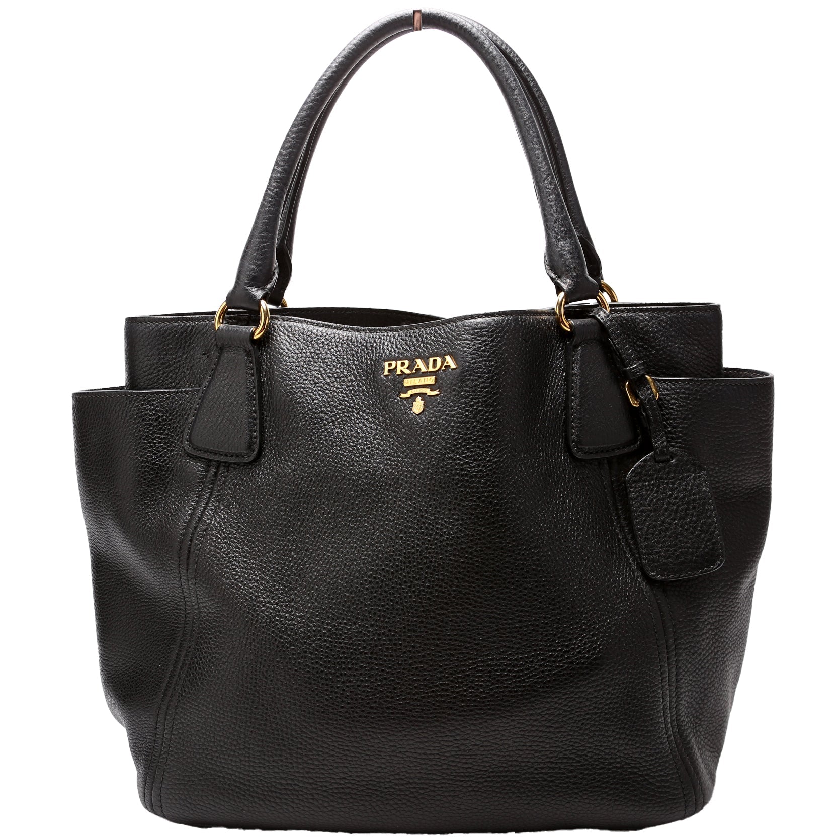 Prada Vitello Daino Side Pocket Tote Bag