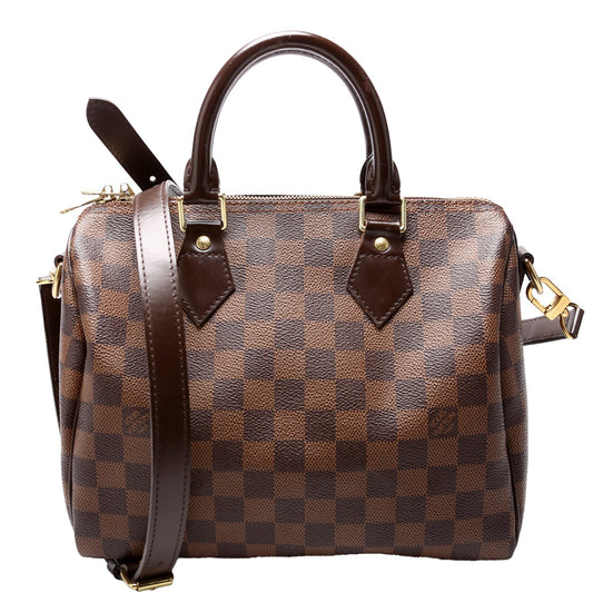 Louis Vuitton Speedy 25 Bandouliere Ebene Damier Handbag Ebene 18
