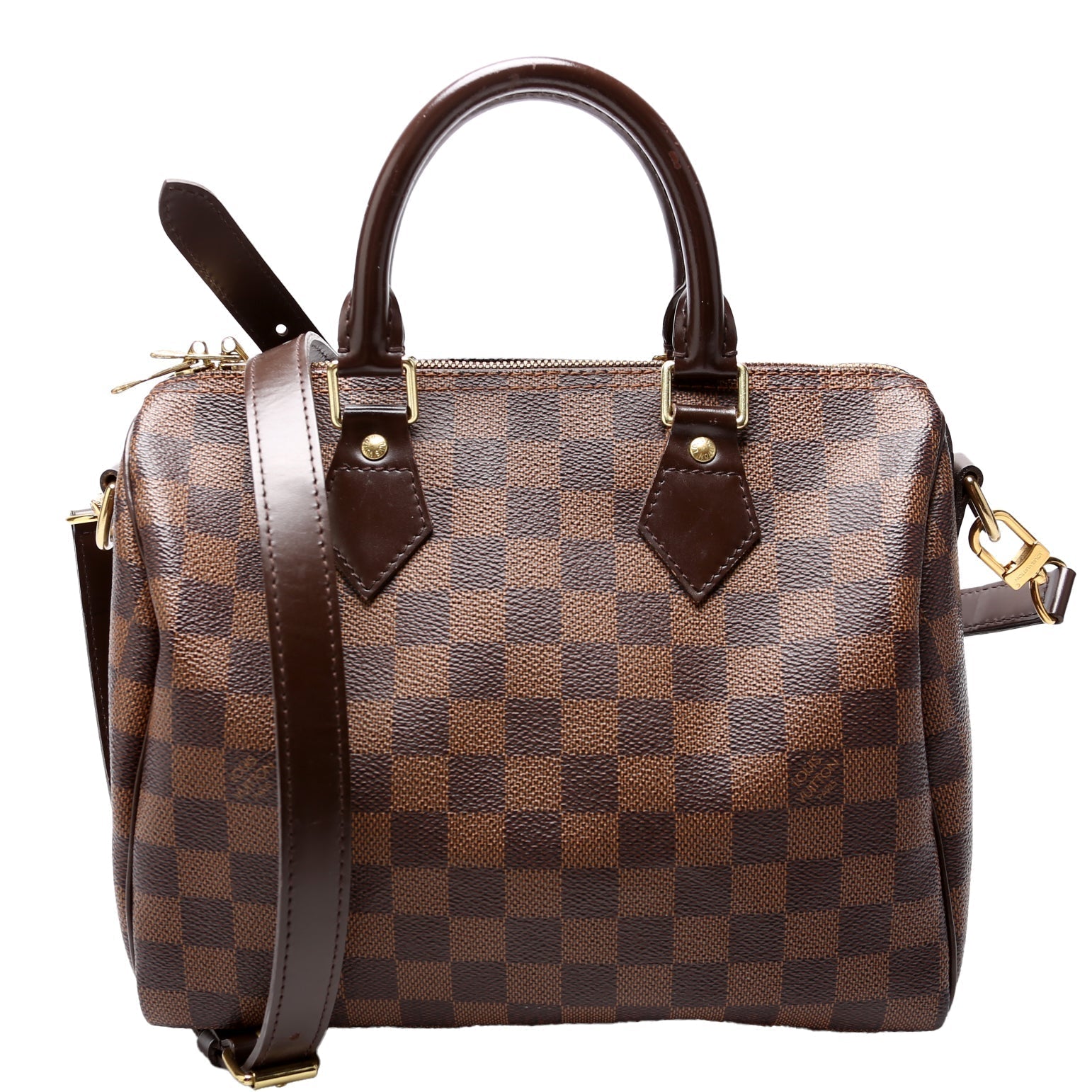 Louis Vuitton Speedy 25 Bandouliere Ebene Damier Handbag Ebene 16