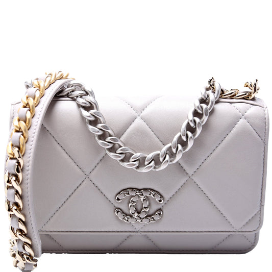 Chanel 19 WOC Quilted Lambskin RFID Clutch Bag Rfid 1