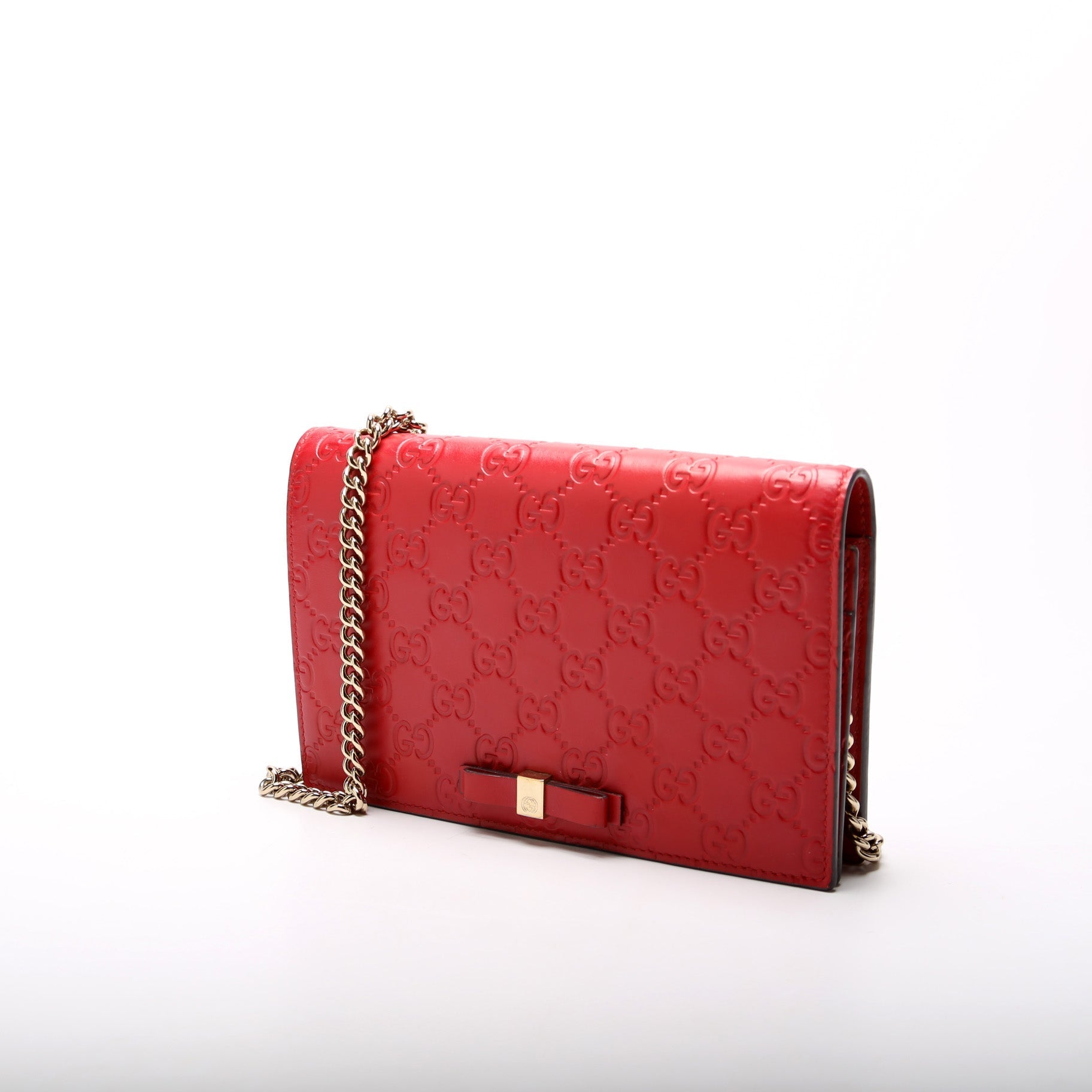 Gucci Guccissima Chain Wallet Case