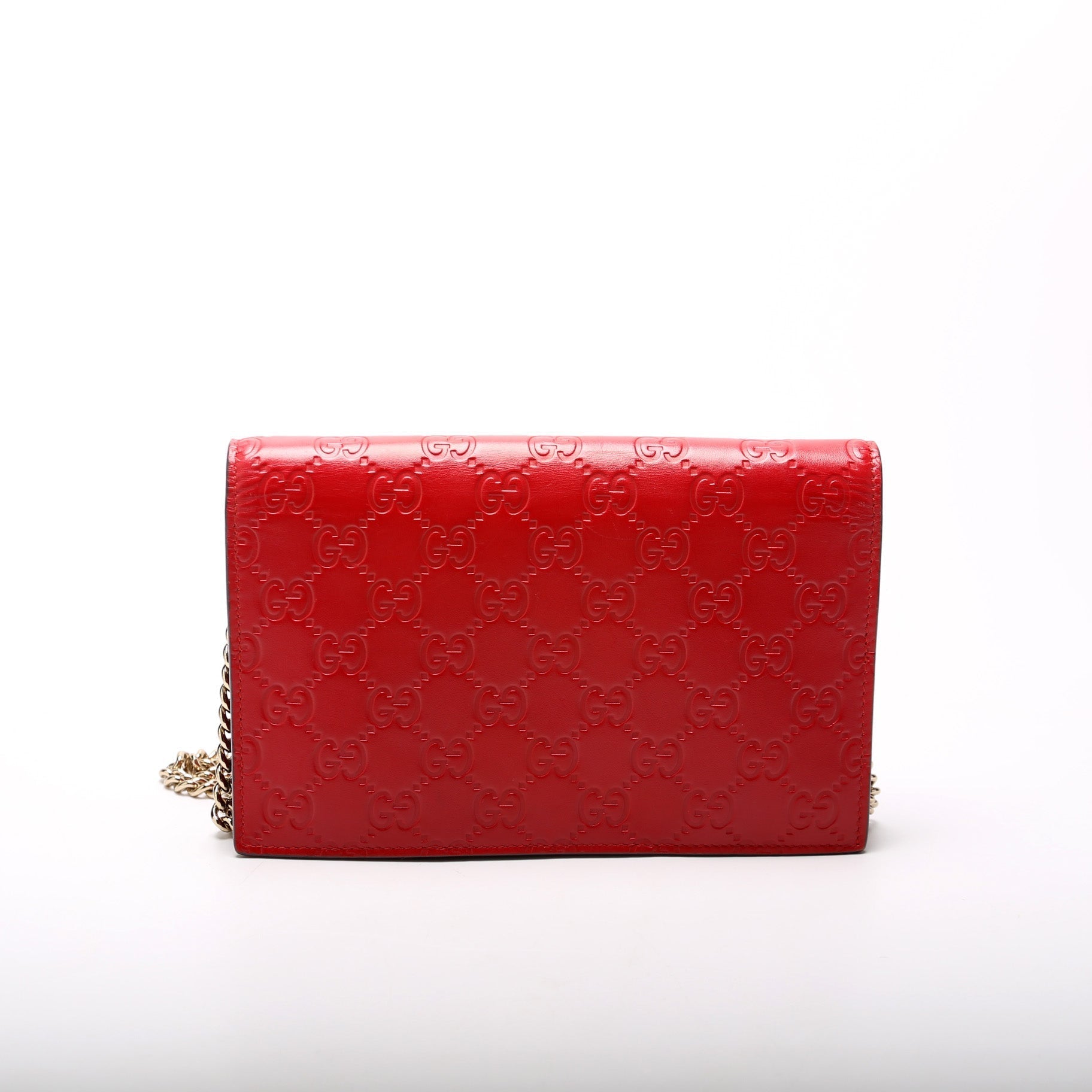 Gucci Guccissima Chain Wallet Case