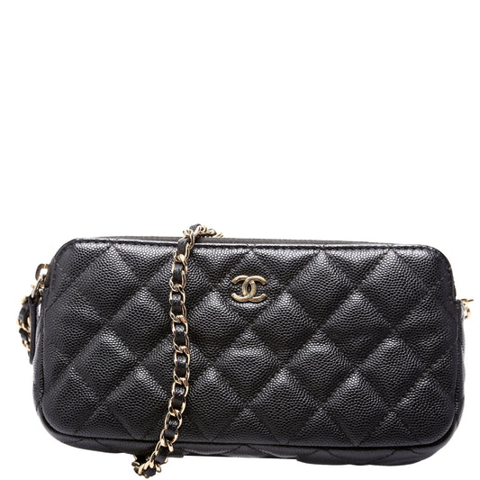 Chanel WOC CC Double Zip Clutch Bag Zip 5