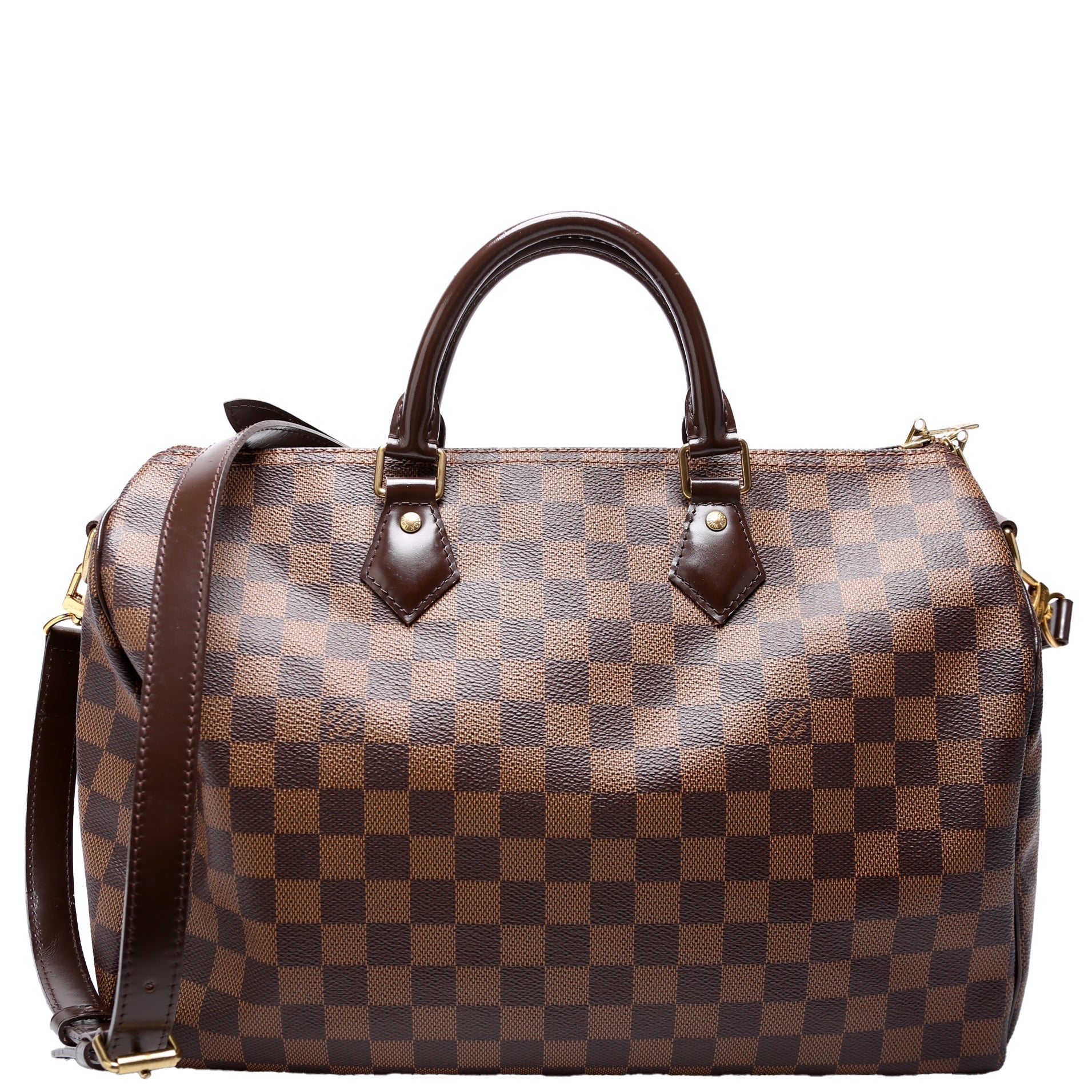 Louis Vuitton Speedy 35 Bandouliere Ebene Damier Handbag Ebene 11