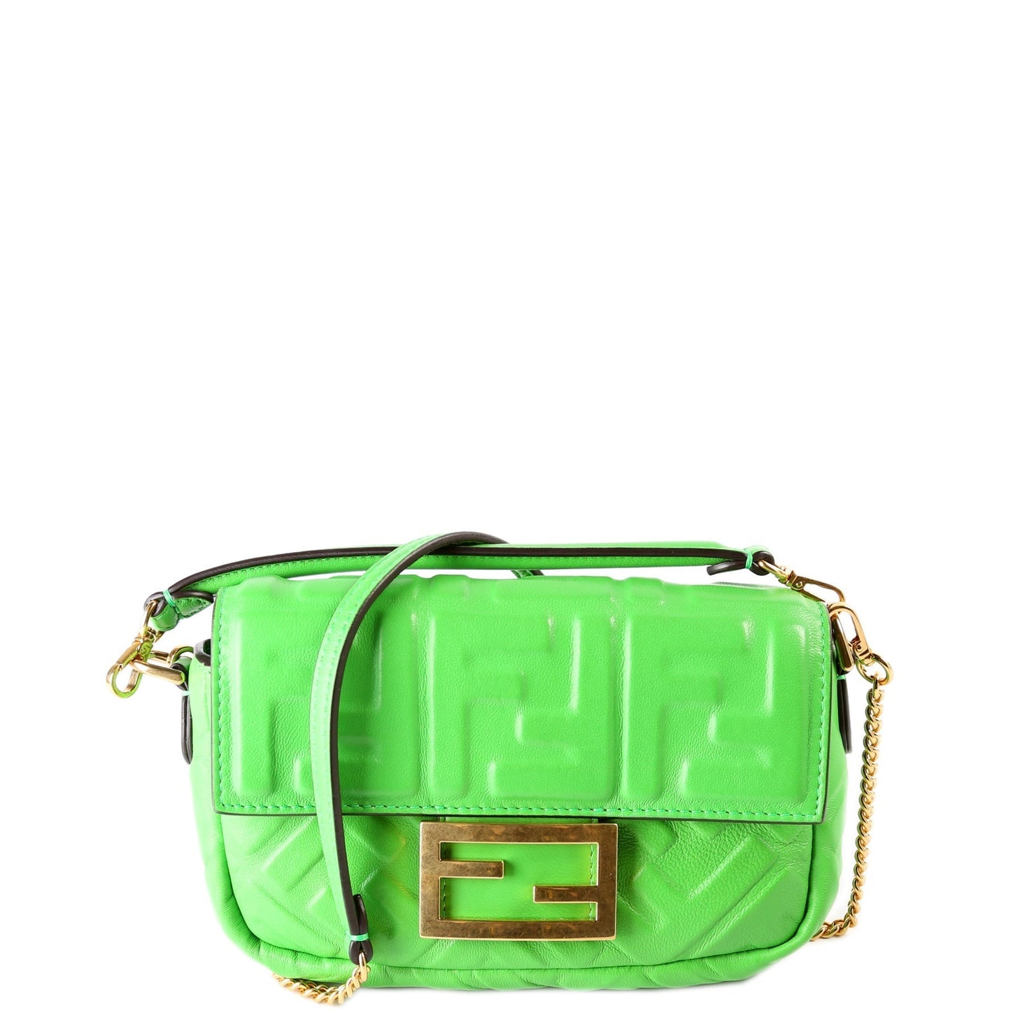 Fendi 8Bs017 Ff Miniuette Bag Leather Travel Bag