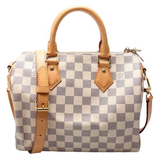 Louis Vuitton Speedy 25 Bandouliere Azur Damier Handbag Azur 4
