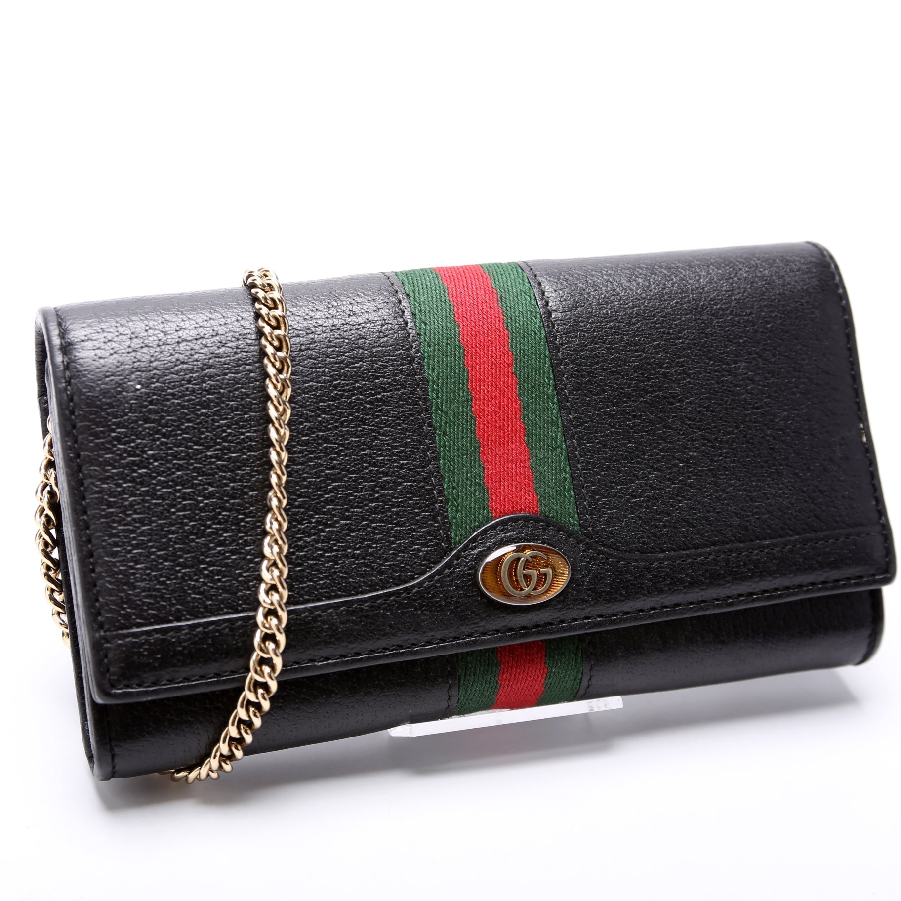 Gucci Ophidia Leather Chain Wallet Case