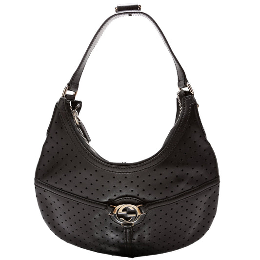 Gucci Reins Perforated Leather Shoulder Bag