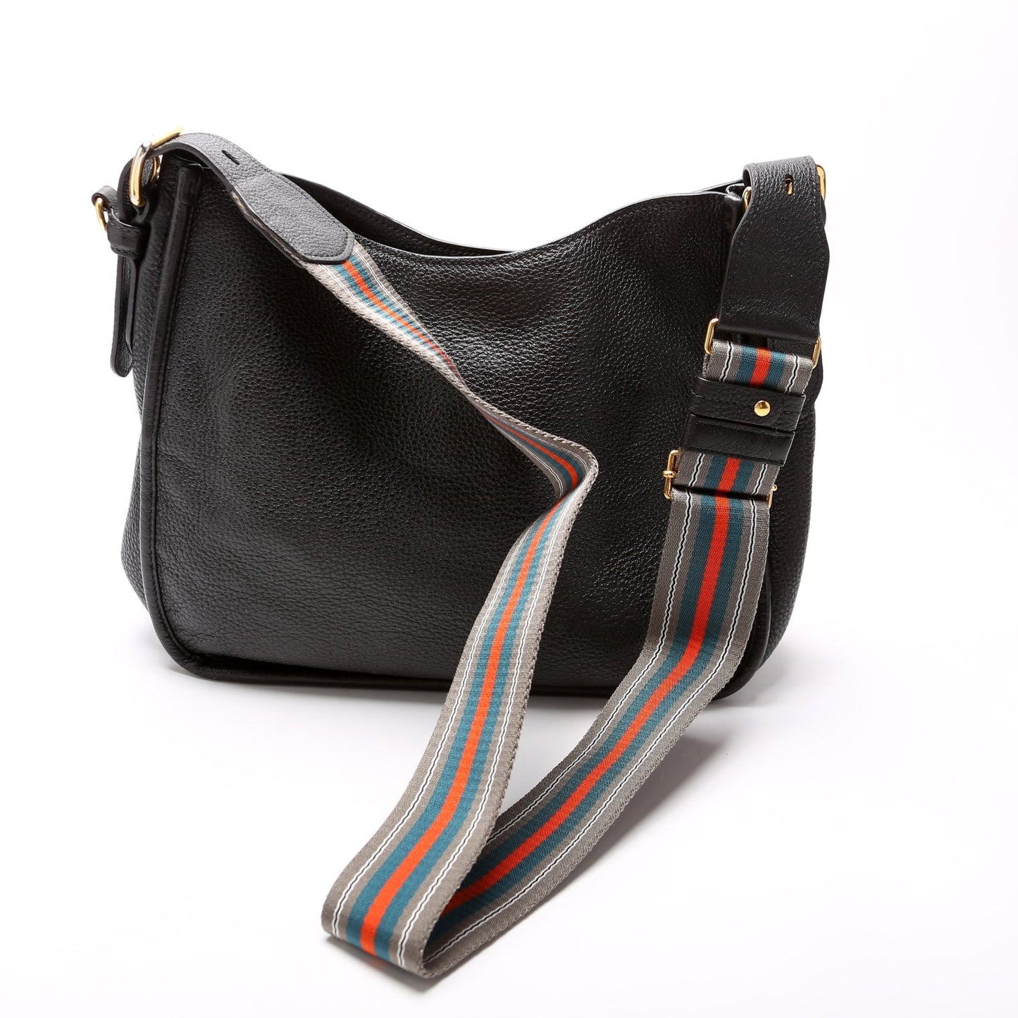 Prada Vitello Daino Hobo Bag Black Travel Bag
