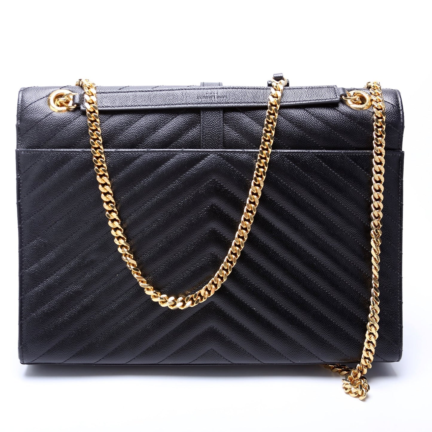YSL Saint Laurent Envelope Chevron Bag Large Travel Bag