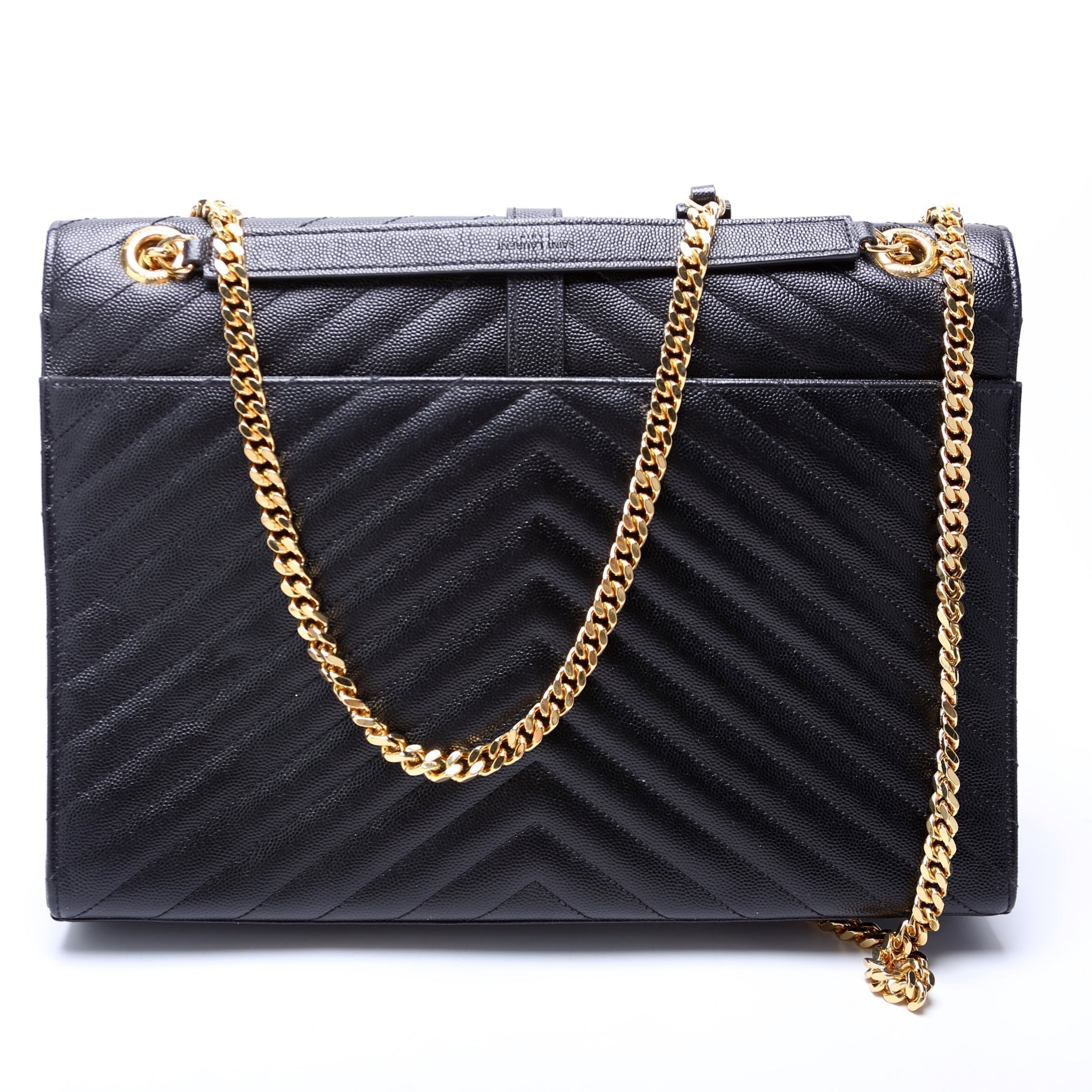 YSL Saint Laurent Envelope Chevron Bag Large Travel Bag
