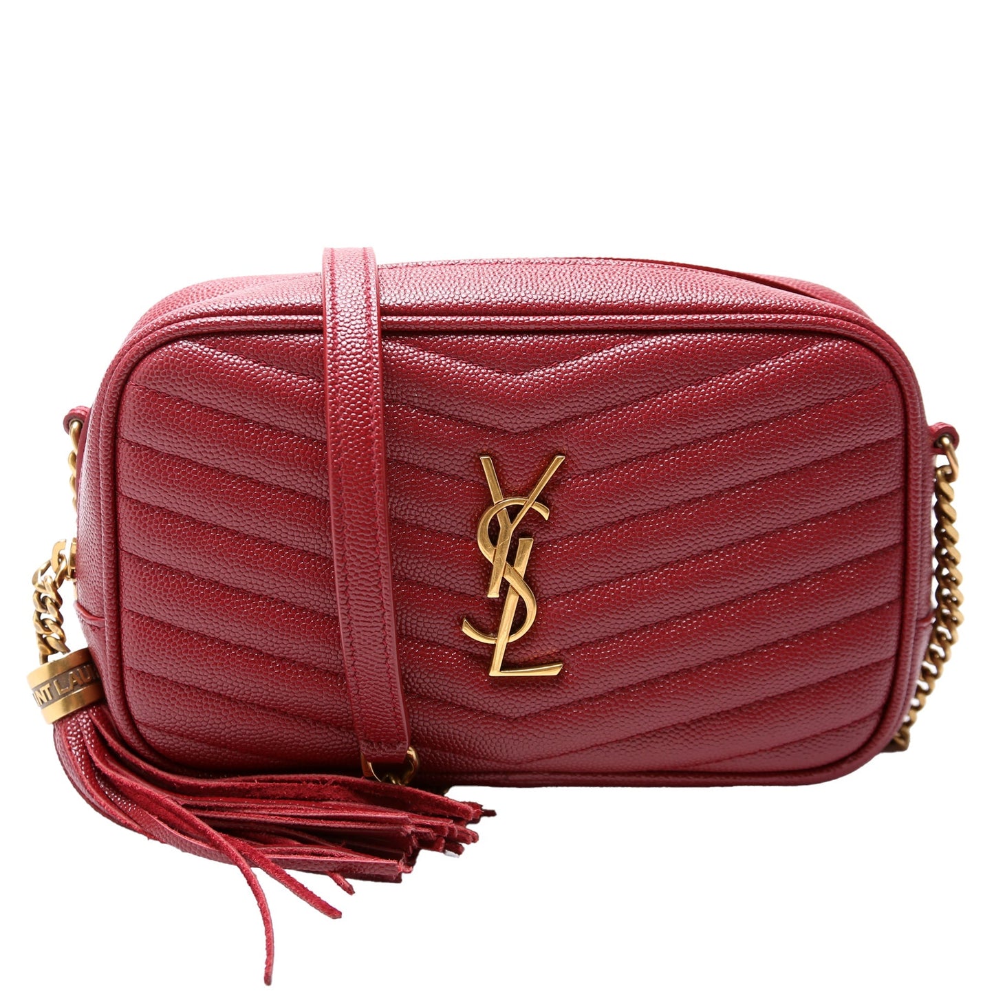 YSL Saint Laurent Saint Laurent Lou Camera Bag Red Mini Travel Bag