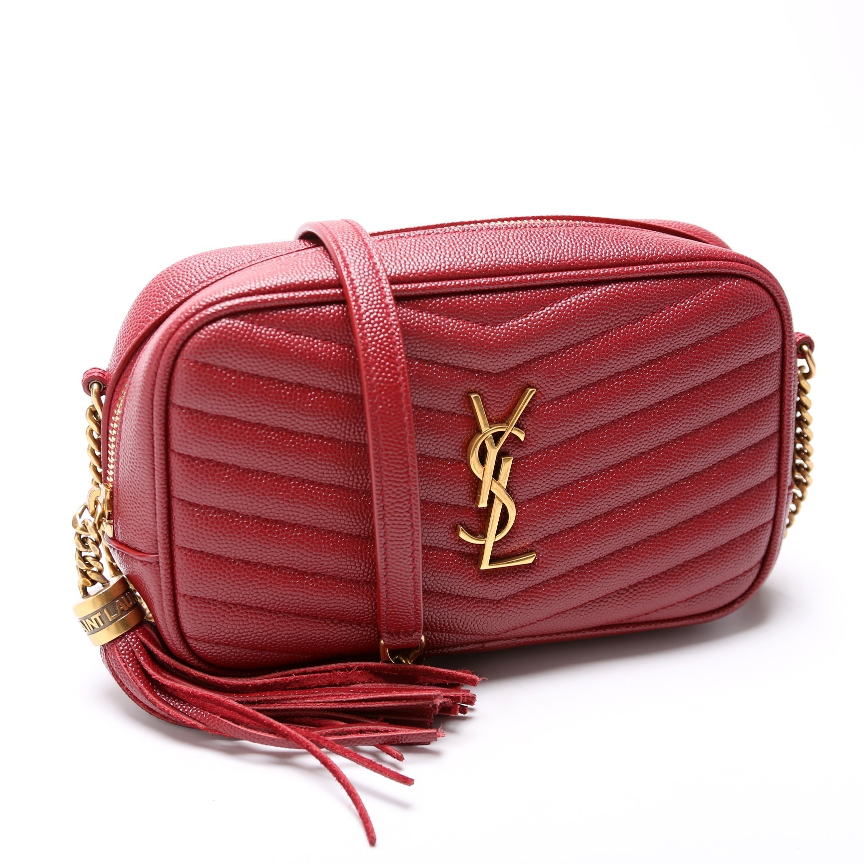 YSL Saint Laurent Saint Laurent Lou Camera Bag Red Mini Travel Bag