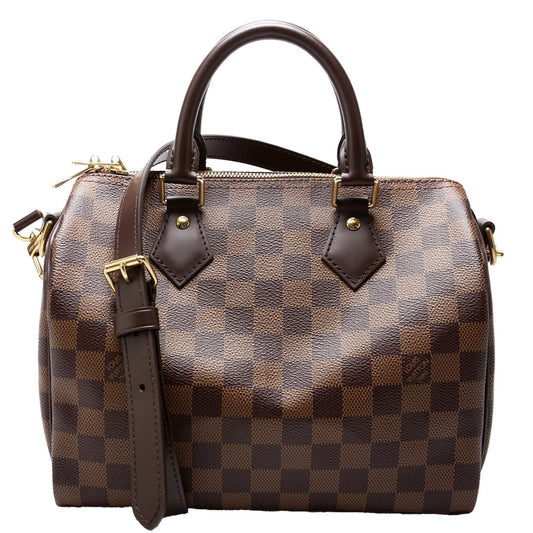 Louis Vuitton Speedy 25 Bandouliere Ebene Damier Handbag Ebene 19