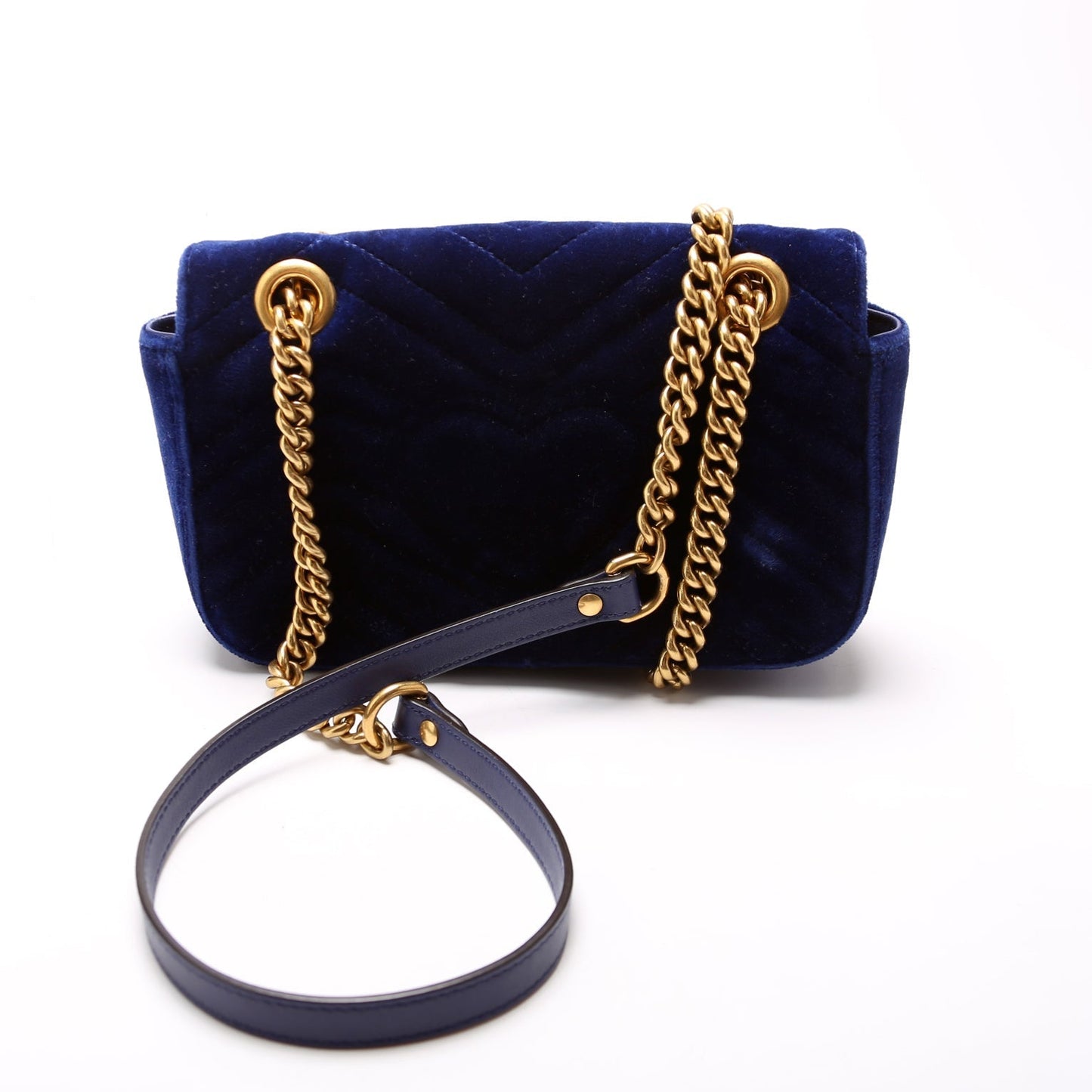 Gucci Marmont Velvet Mini Flap Shoulder Bag Flap 1