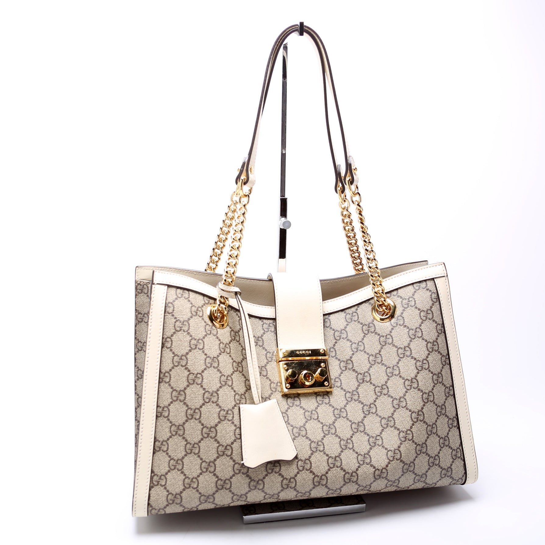Gucci Padlock GG Bees Cream Medium Shoulder Bag