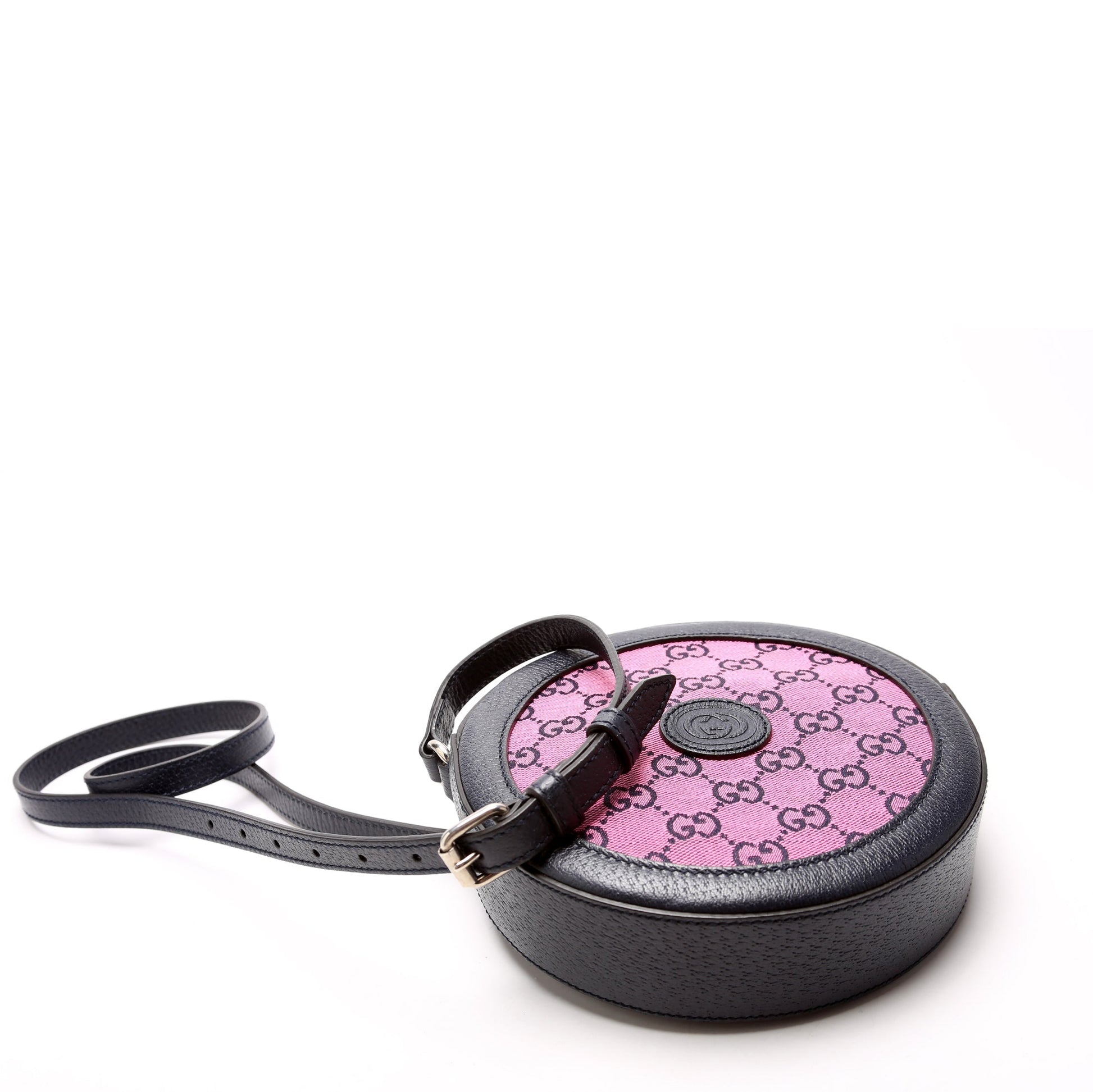 Gucci GG Interlocking G Round Canvas Pink Multicolor Travel Bag