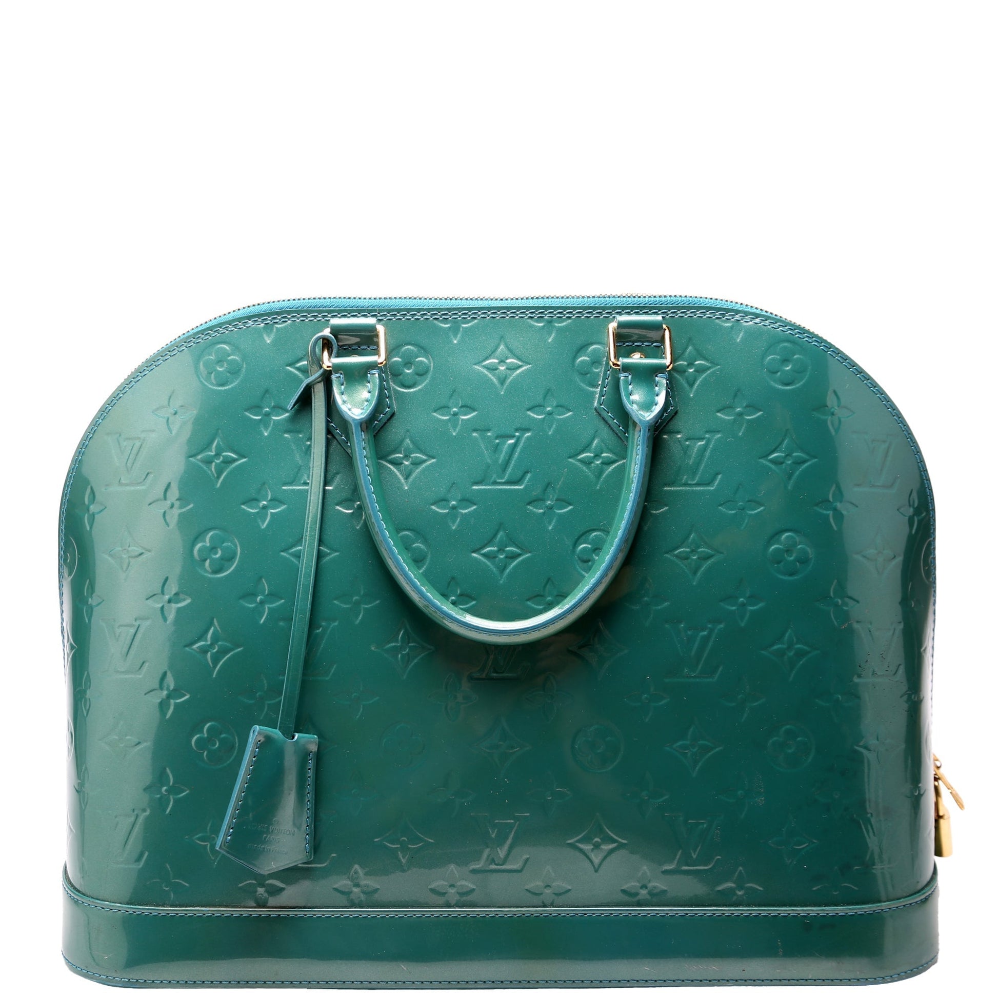 Louis Vuitton Alma GM Teal Vernis Handbag