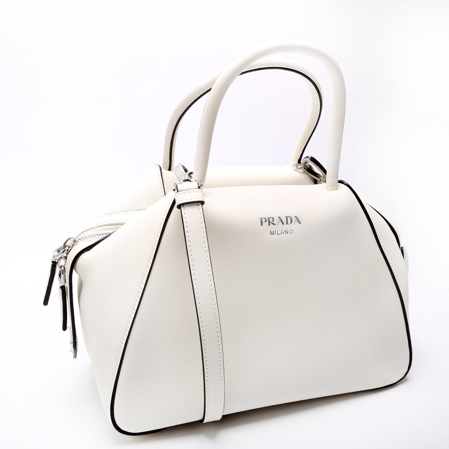 Prada Supernova Handcalfskin Bag White Medium Travel Bag