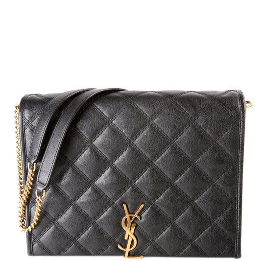 YSL Saint Laurent Saint Laurent Becky Shoulder Lambskin Bag Quilted Large Shoulder Bag