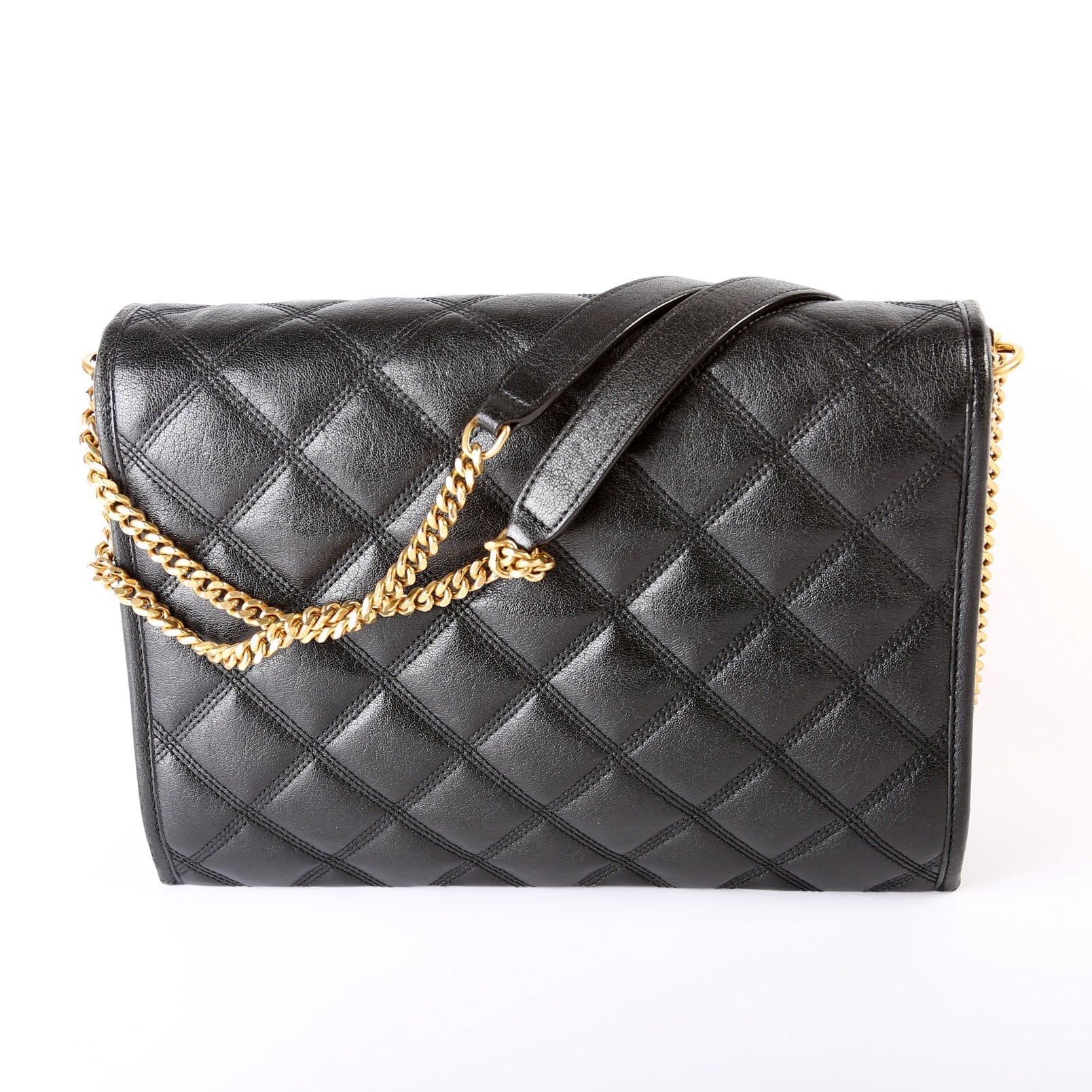 YSL Saint Laurent Saint Laurent Becky Shoulder Lambskin Bag Quilted Large Shoulder Bag