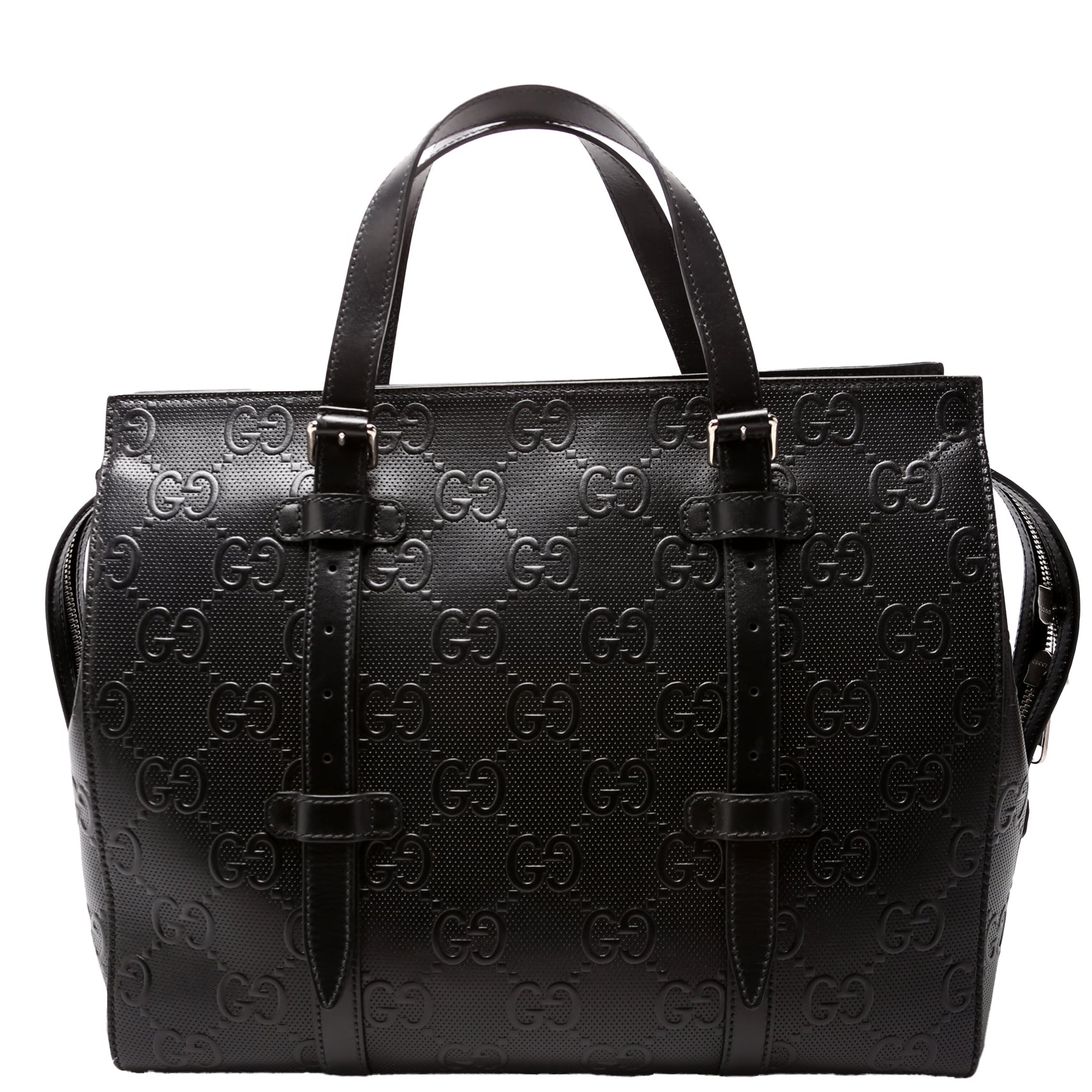 Gucci GG Embossed Black Belt Black 1