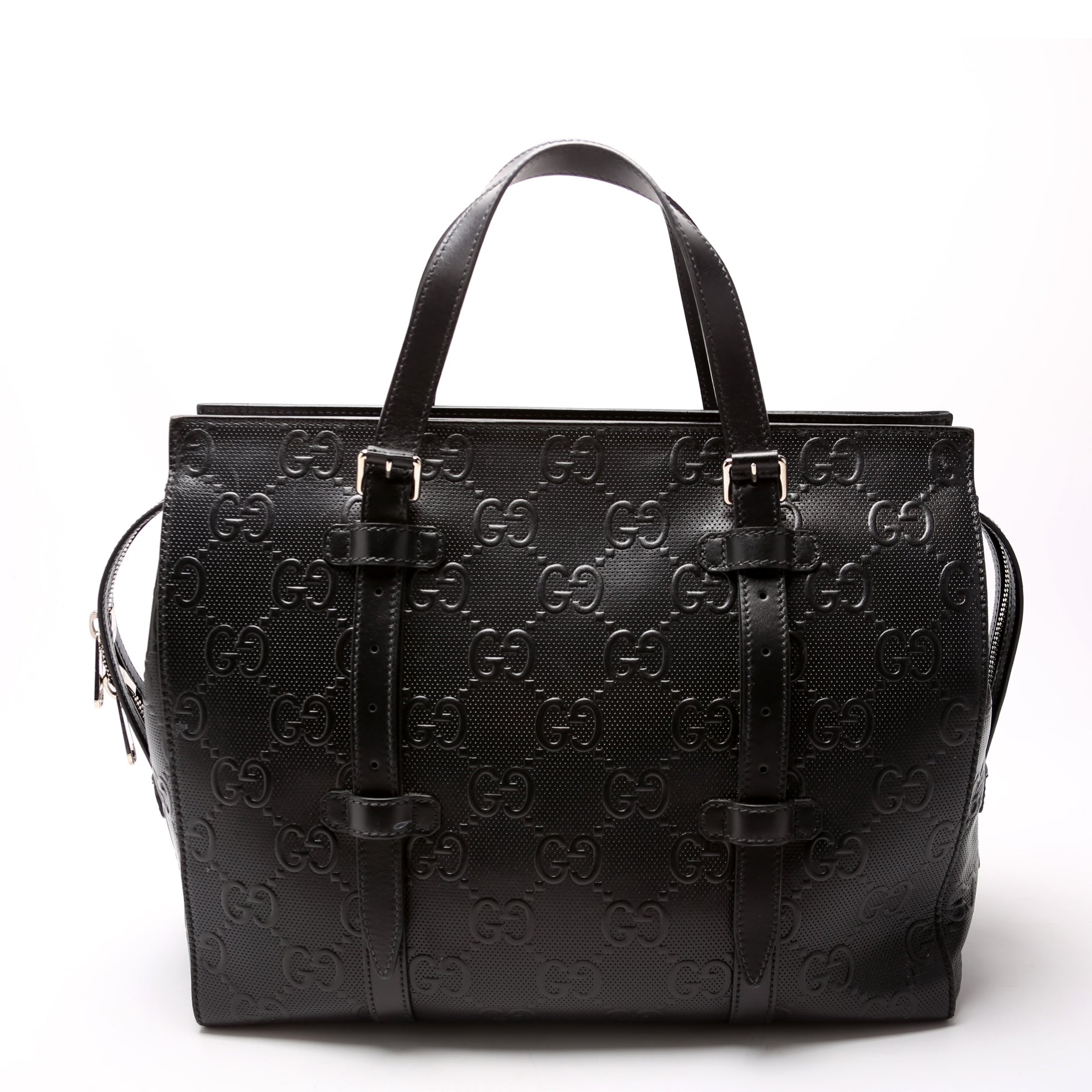 Gucci GG Embossed Black Belt Black 1