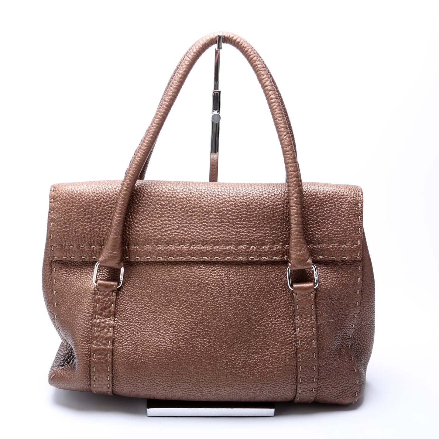 Fendi Linda Selleria Bag Leather Brown Medium Travel Bag