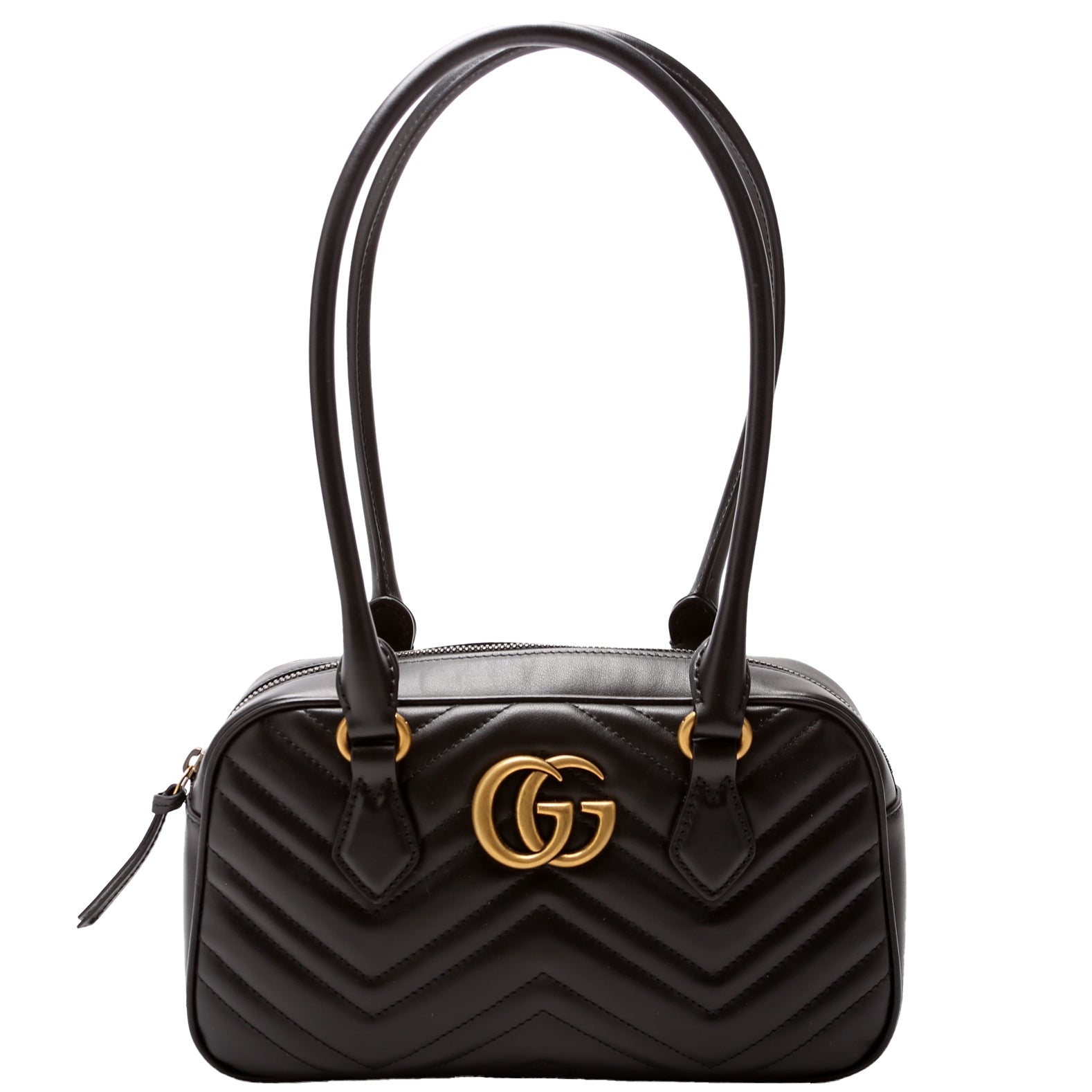 Gucci GG Marmont Black Small Top Handle Travel Bag