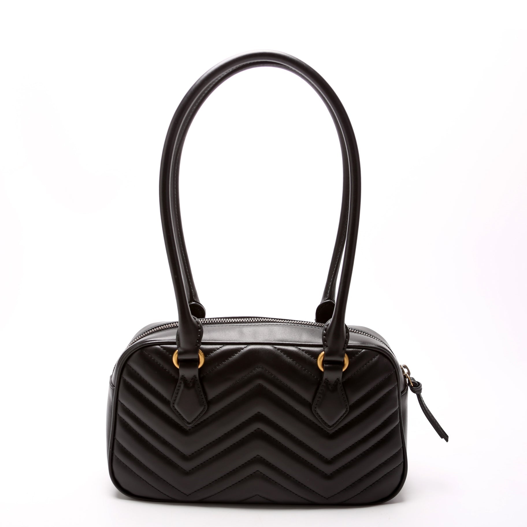 Gucci GG Marmont Black Small Top Handle Travel Bag
