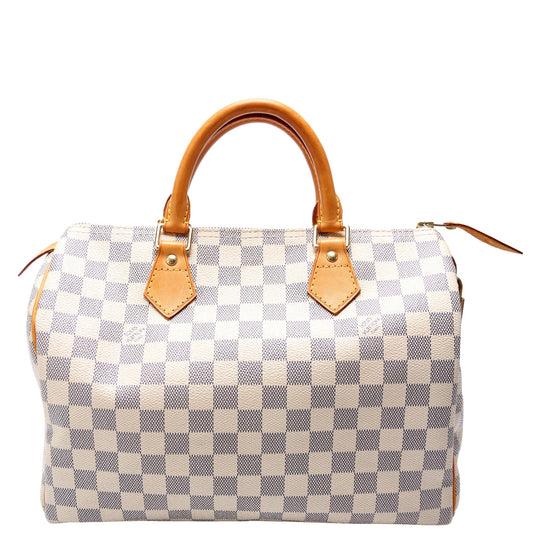 Louis Vuitton Speedy 30 Azur Damier Handbag Azur 29