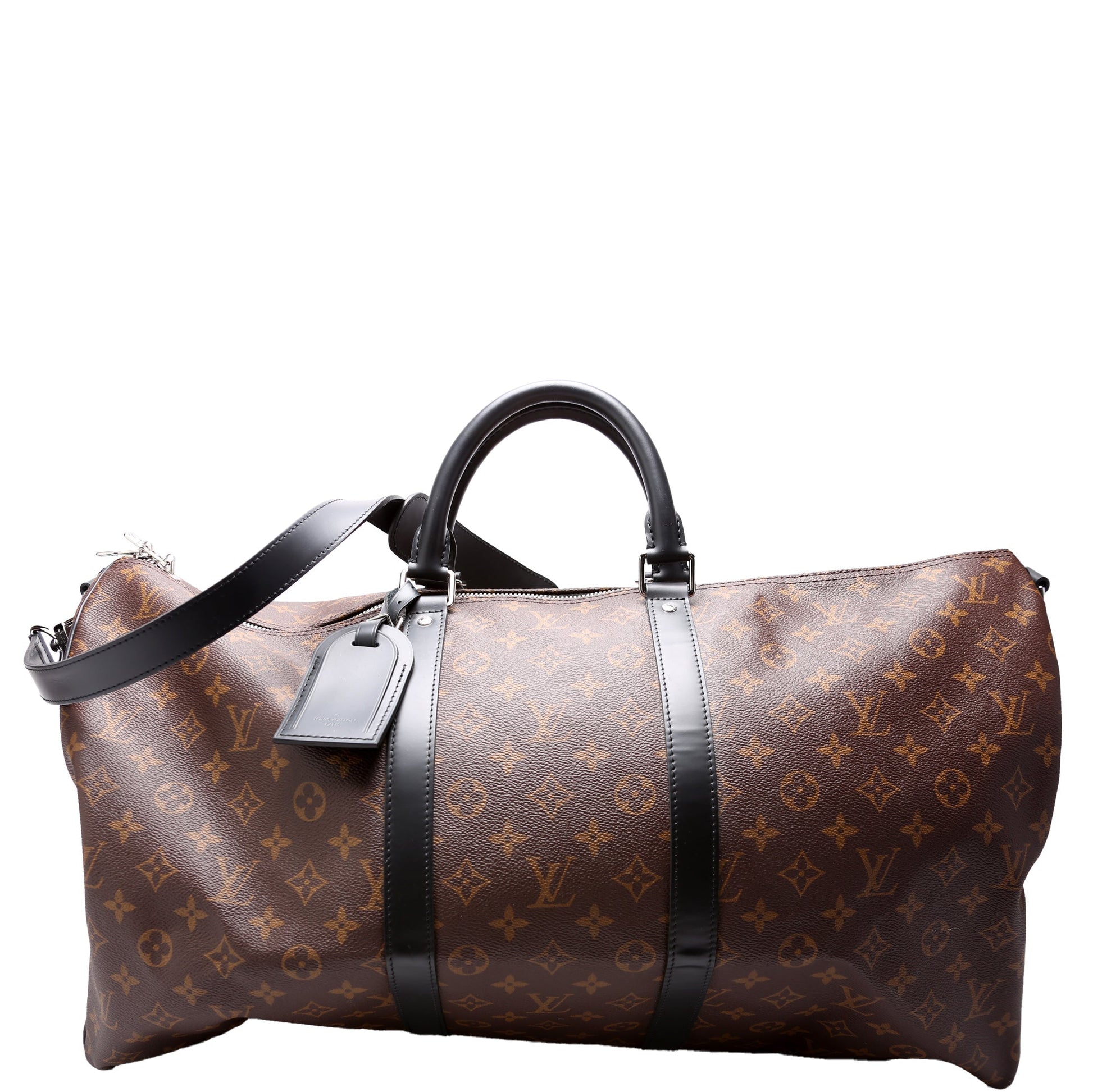 Louis Vuitton Keepall 55 Bandouliere Macassar Monogram Travel Bag