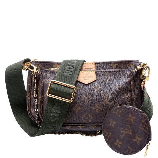 Louis Vuitton Multi Pochette Monogram Green Clutch Bag