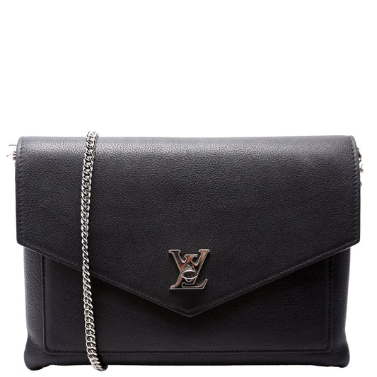 Louis Vuitton Mylockme Pochette Wristlet Black Clutch Bag