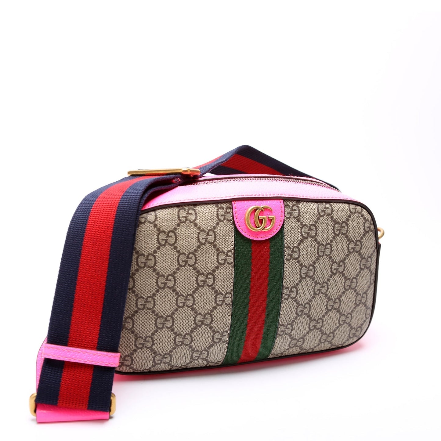Gucci Ophidia Supreme Pink Small Crossbody Bag