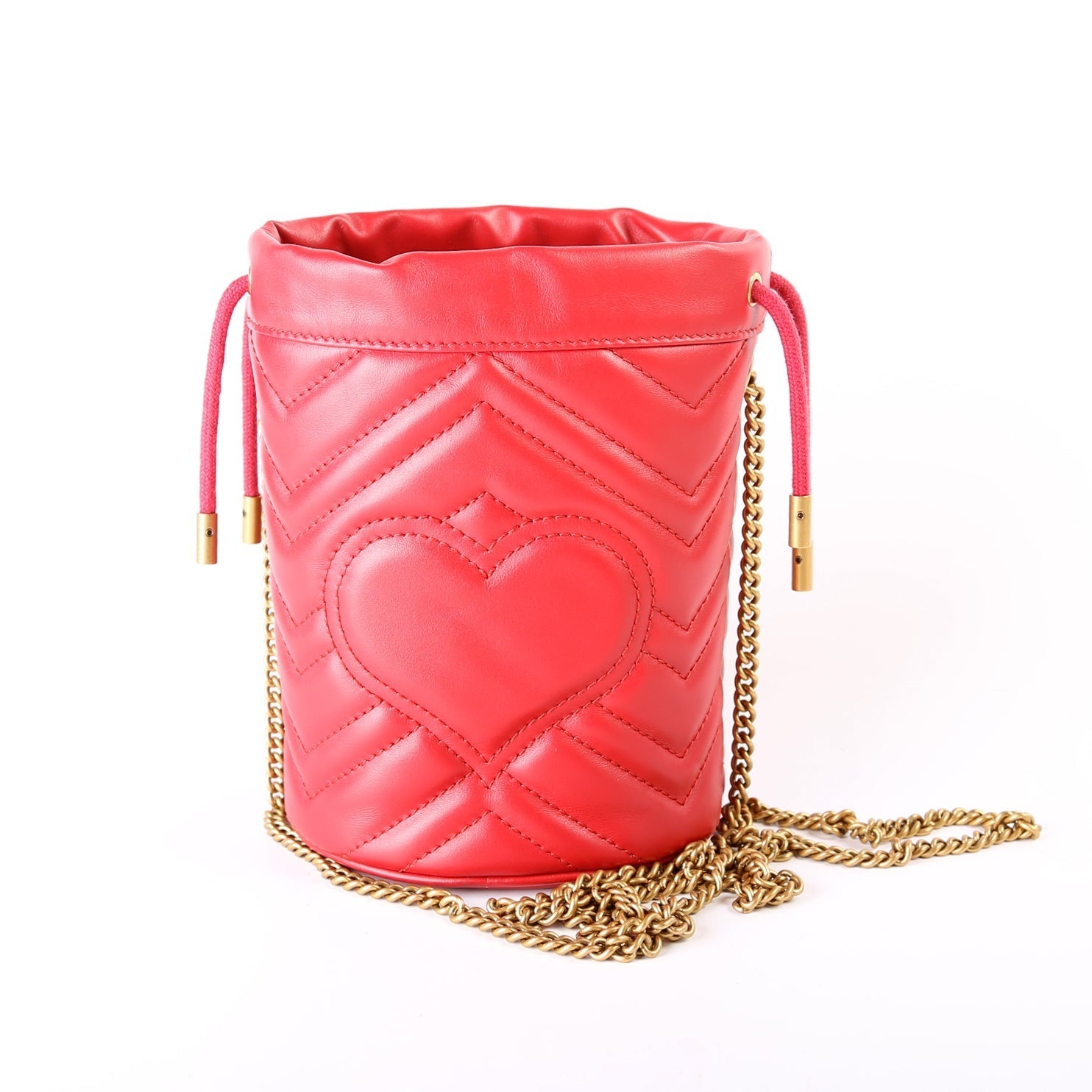 Gucci Marmont Red Mini Bucket Bag