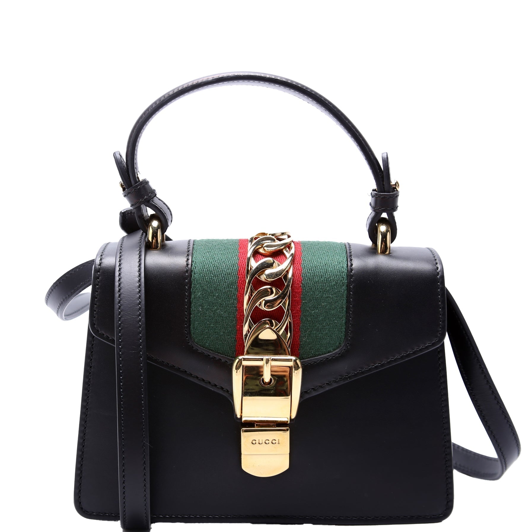Gucci Sylvie Black Mini Travel Bag