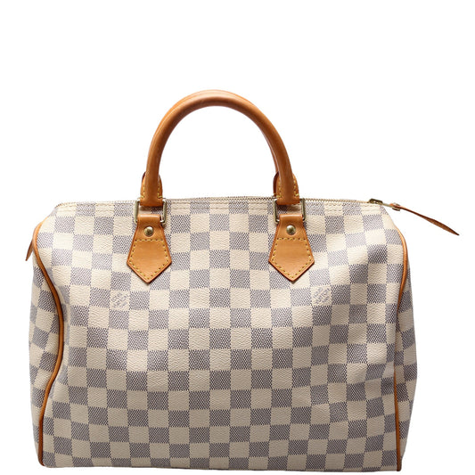 Louis Vuitton Speedy 30 Azur Damier Handbag Azur 45