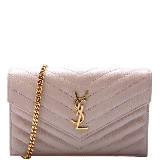 YSL Saint Laurent Saint Laurent Envelope Wallet Bag Beige Chain Travel Bag