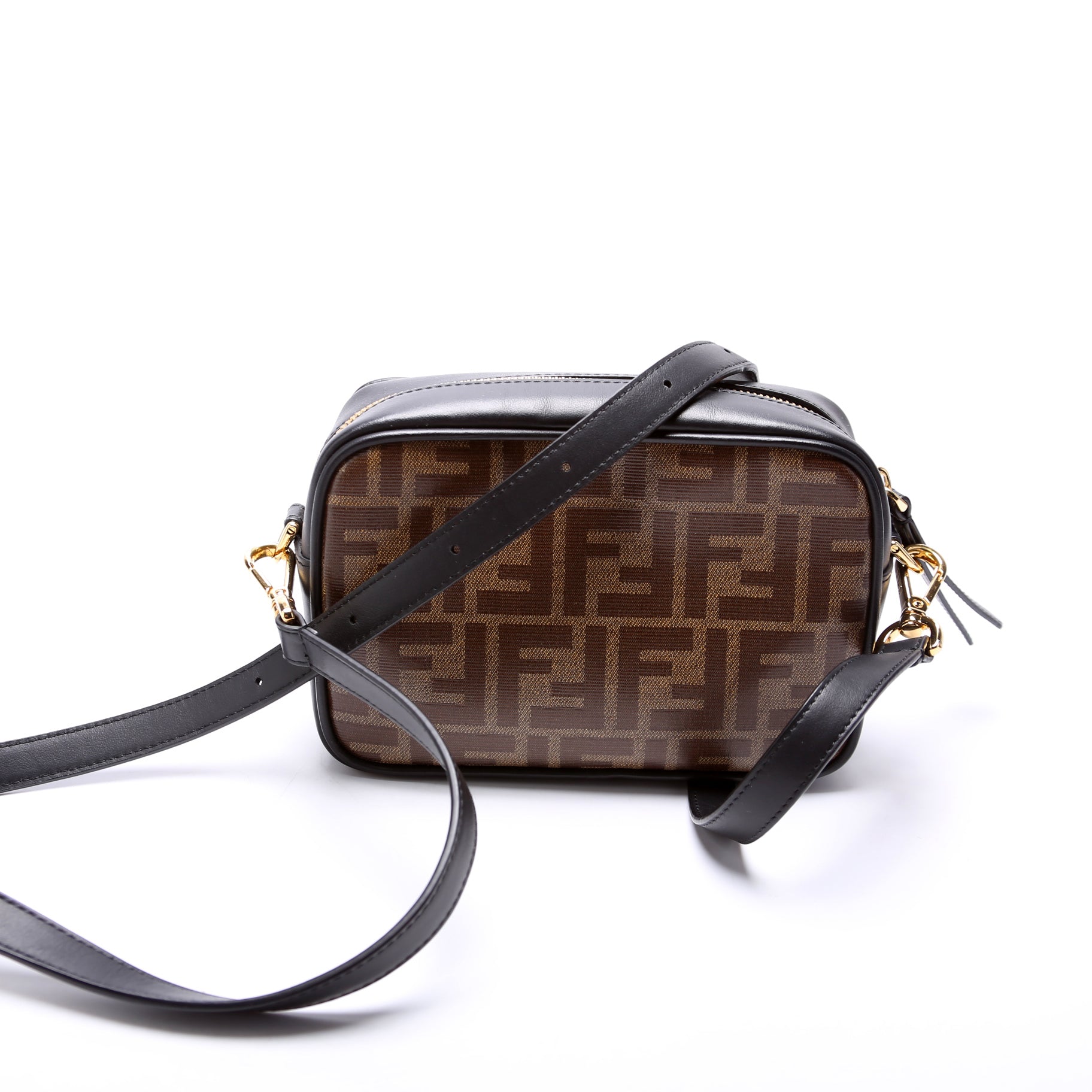 Fendi Zucca Coated Camera Bag Canvas Travel Bag