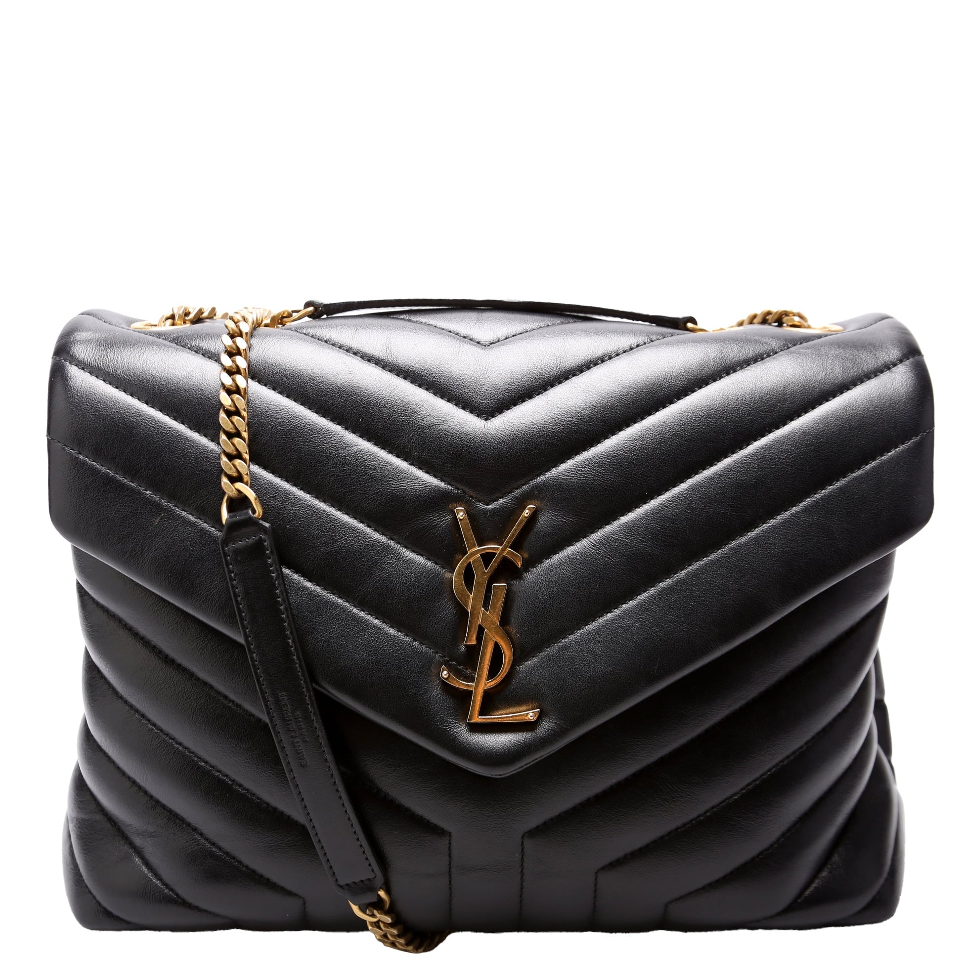 YSL Saint Laurent Loulou Bag Quilted Black Medium Travel Bag Quilted Black 1