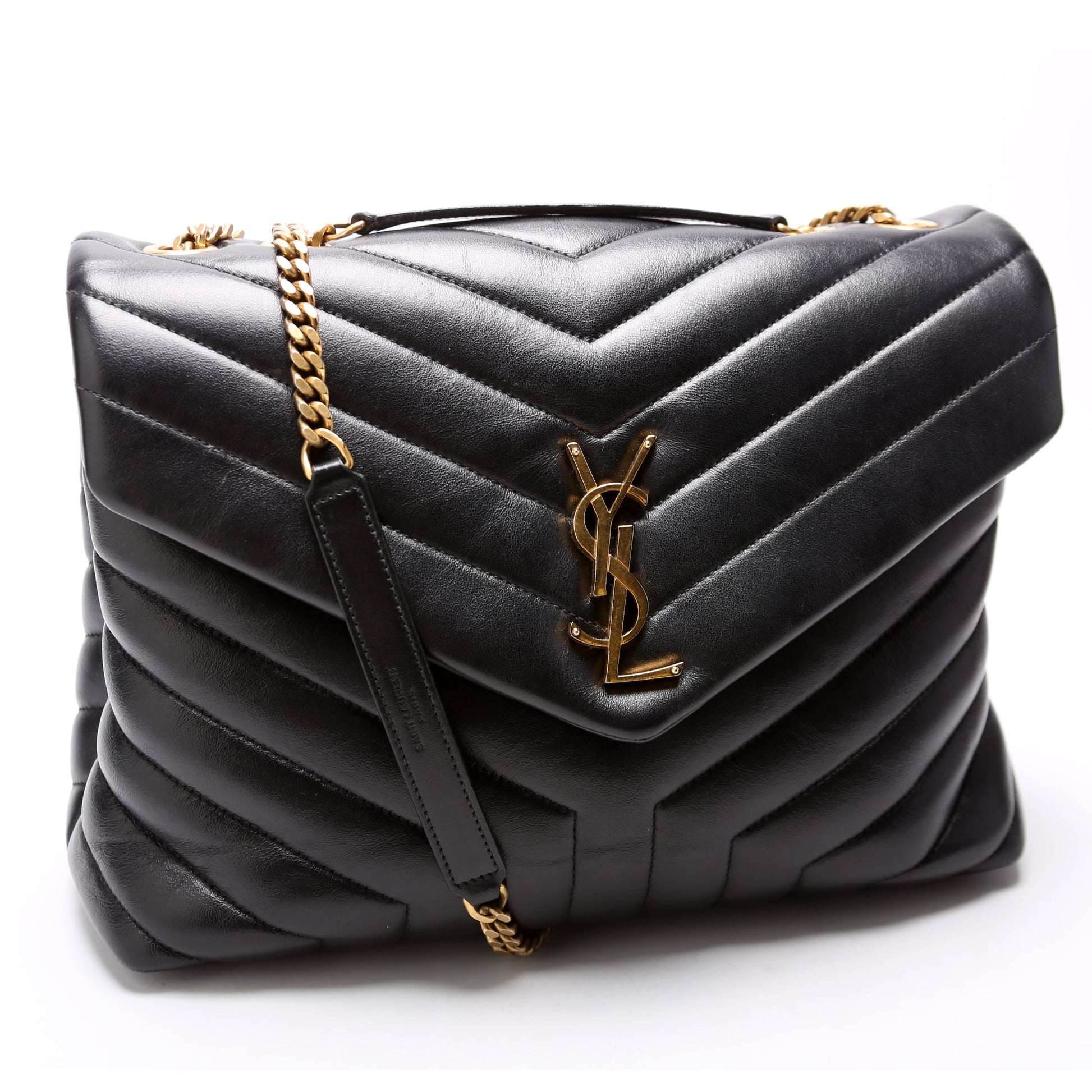 YSL Saint Laurent Loulou Bag Quilted Black Medium Travel Bag Quilted Black 1