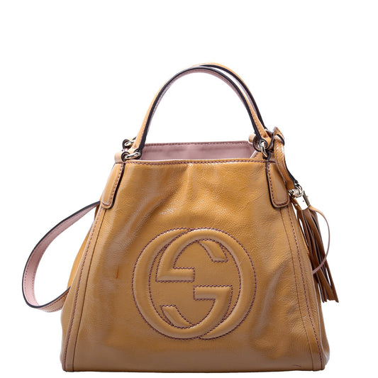 Gucci Soho Leather Patent Shoulder Bag