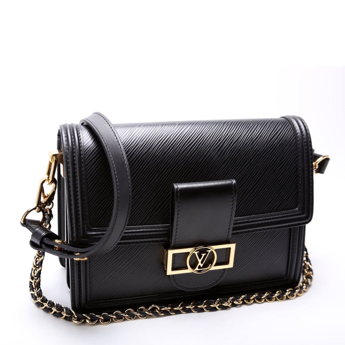 Louis Vuitton Dauphine MM Epi Black Handbag