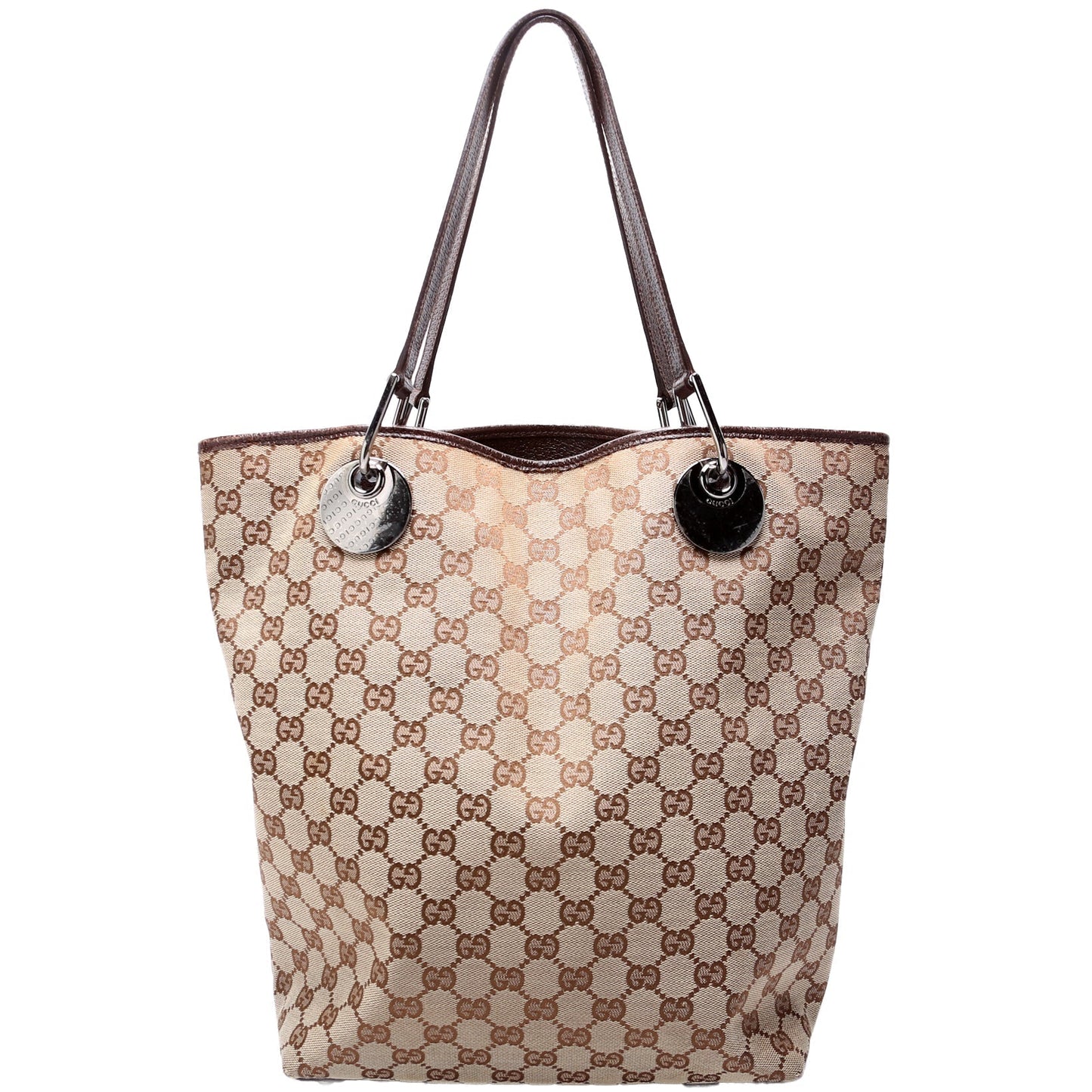 Gucci GG Canvas Brown Tote Bag Tote Brown