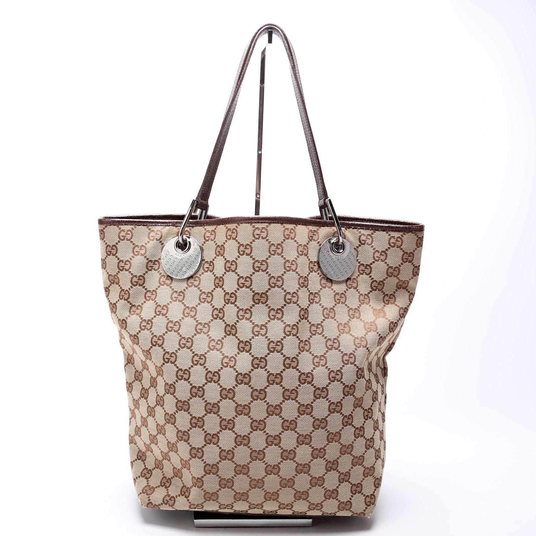 Gucci GG Canvas Brown Tote Bag Tote Brown