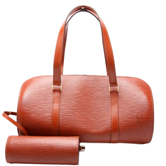 Louis Vuitton Soufflot Brown Epi Handbag