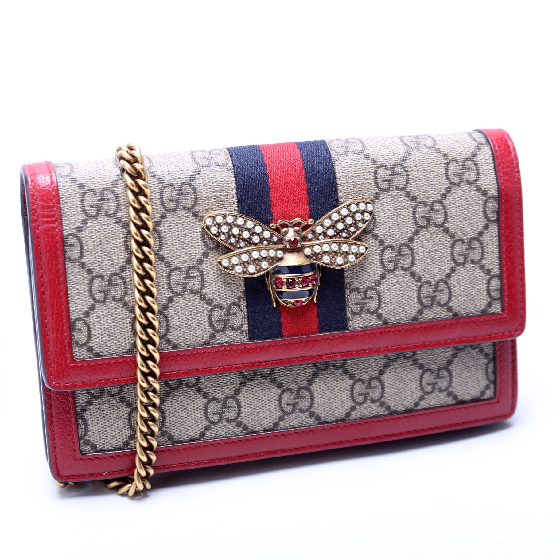 Gucci Queen Margaret WOC Red Travel Bag