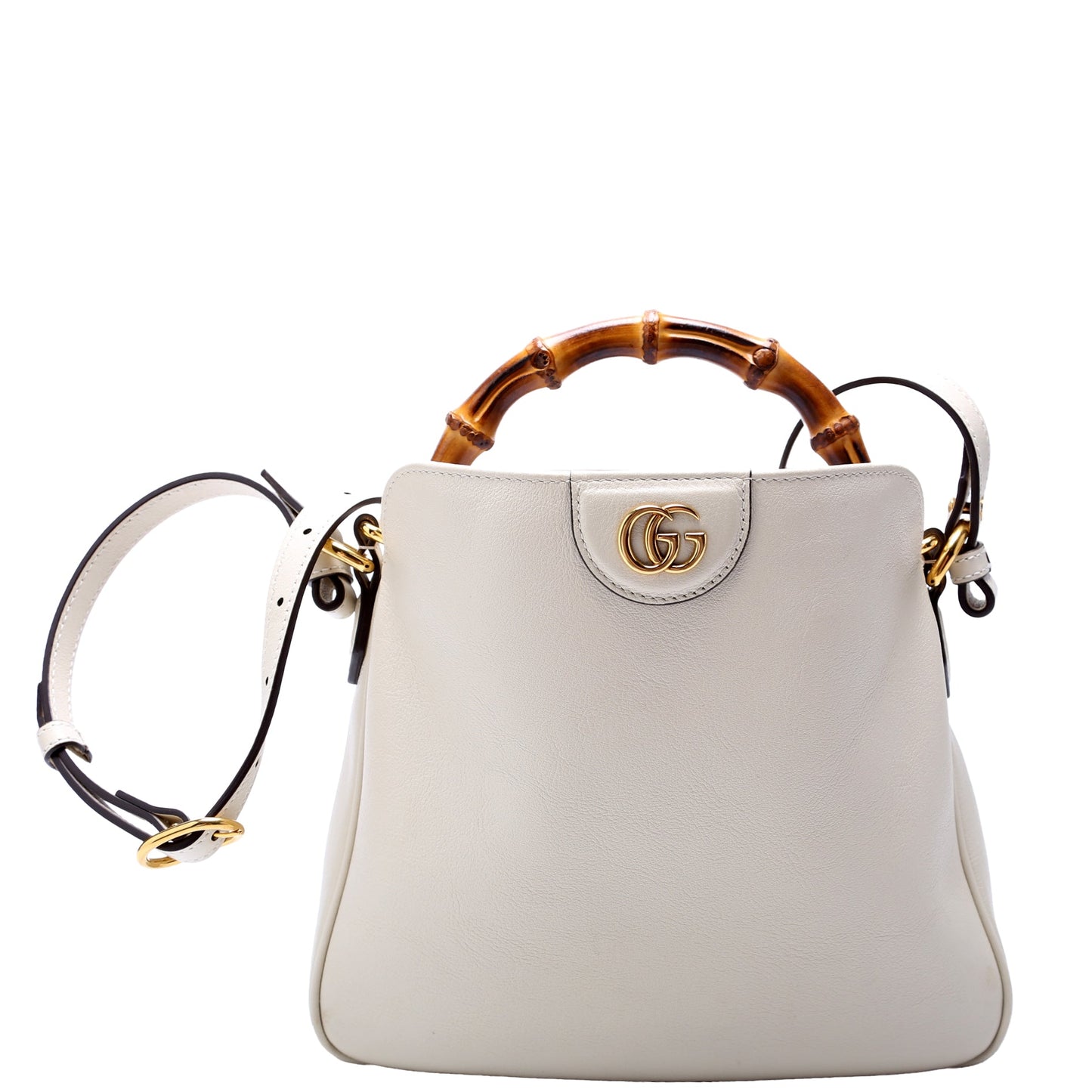 Gucci Diana Bamboo White Shoulder Bag