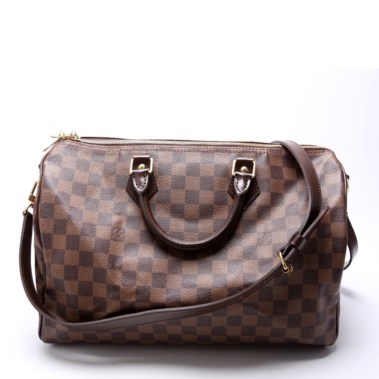 Louis Vuitton Speedy 35 Bandouliere Ebene Damier Handbag Ebene 14